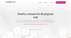 Desktop Screenshot of prodesin.com